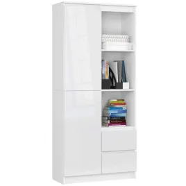 regal-mlodziezowy-80-bialy-polysk-szuflady-7-polek