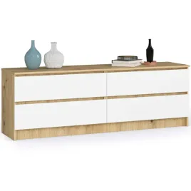 komoda-z-szufladami-160-artisan-biala-4-szuflady