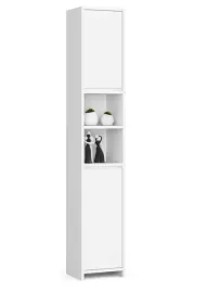 biala-szafka-lazienkowa-180-cm-2-drzwi-4-polki