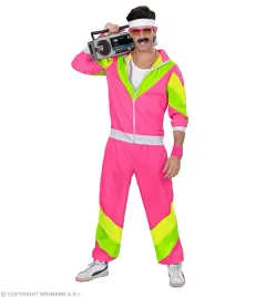 stroj-dres-rozowy-kostium-disco-lata-80-90-dresy-kresz-sportowiec-l
