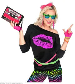 bluzka-lata-80-usta-sexy-koszulka-disco-asymetryczna-s-m