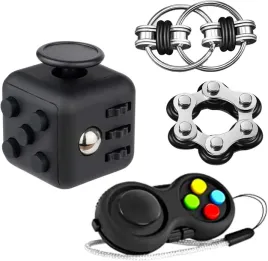 zestaw-4-zabawek-antystresowych-figdet-toy-kostka-lancuch-kontroler-sensory