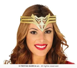 opaska-superbohaterki-na-glowe-zlota-wonderwoman