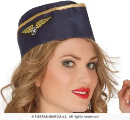 czapka-stewardessy-niebieska-kapelusz-czepek-stewardessa-hostessa