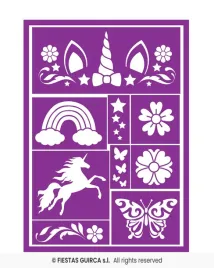 szablon-do-malowania-twarzy-jednorozec-motyl-tatuaz