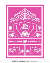 szablon-do-malowania-twarzy-ksiezniczka-ksiezniczki-tatuaz