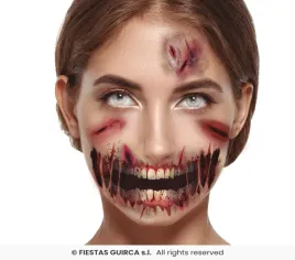 tatuaz-na-twarz-rany-zeby-krew-tatuaze-tattoo-charakteryzacja-halloween