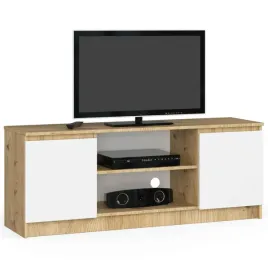 szafka-rtv-140-cm-stojaca-tv-komoda-6-polek-2-drzwi-duza-dab-artisan-biala