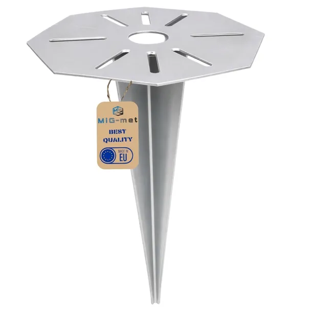 PODSTAWA WBIJANA DO LAMP OGRODOWYCH I GNIAZD ELEK. WSPORNIK KOTWA 175x300mm