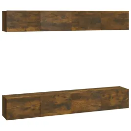 scienne-szafki-tv-4-szt-przydymiony-dab-100x30x30-cm