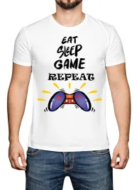 koszulka-biala-t-shirt-eat-sleep-game-repeat-5xl
