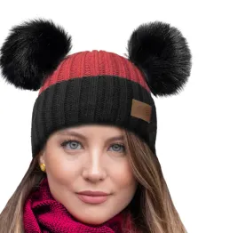 zimowa-czapka-ciepla-dwa-pompony-cieply-polar