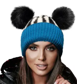 zimowa-czapka-woolk-dwa-pompony-zebra-gaga-blue