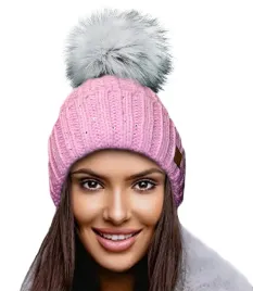 zimowa-czapka-ciepla-cekiny-pompon-woolk-pepe