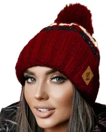 zimowa-czapka-ciepla-pompon-podszewka-polar
