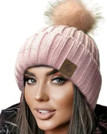 zimowa-czapka-ciepla-pompon-podszewka-polar