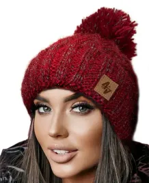 zimowa-czapka-ciepla-pompon-podszewka-polar