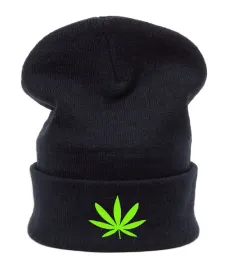 zimowa-czapka-beanie-ciepla-ganja-listek-haft