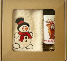 box-prezent-recznik-do-rak-30x50-z-haftem-swiateczym-balwana-kubek-renifer