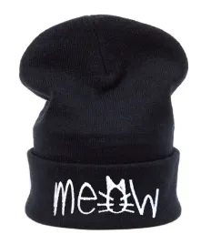 zimowa-czapka-beanie-ciepla-meow-haft-unisex