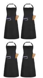 zestaw-4x-sztuki-fartuch-czarny-fartuszek-kuchenny-gastronomia-kieszen