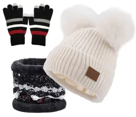 zimowy-zestaw-dla-dziecka-czapka-komin-rekawiczki-dwa-pompony-cieply-polar