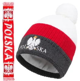 zestaw-dla-kibica-polski-szalik-czapka-zimowa-godlo-flaga-polska