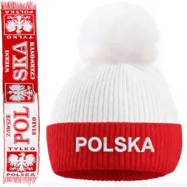 zestaw-dla-kibica-polski-szalik-czapka-zimowa-godlo-flaga-polska