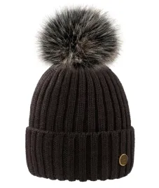 polska-zimowa-czapka-ciepla-pompon-woolk-lori-czekoladowa