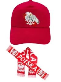 zestaw-dla-kibica-polski-szalik-czapka-godlo-flaga-polska