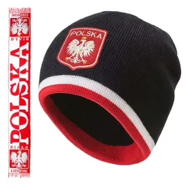 zestaw-dla-kibica-polski-szalik-czapka-zimowa-godlo-flaga-polska