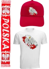 zestaw-dla-kibica-polski-koszulka-szalik-czapka-godlo-flaga