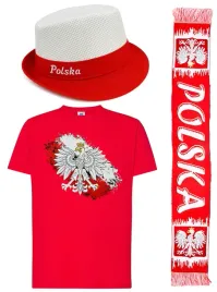 zestaw-dla-kibica-polski-koszulka-szalik-czapka-godlo-flaga