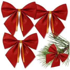 kokarda-zawieszka-stroik-na-choinke-zestaw-3-szt-kokardy-czerwone-dekoracja