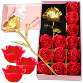 sztuczne-roze-kwiaty-bukiet-stroik-mydlane-12szt-prezent-flowerbox-upominek