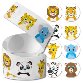 naklejki-na-rolce-500-szt-zwierzeta-zoo-motywacyjne-dla-dzieci-kolorowe
