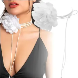 elegancki-dlugi-naszyjnik-kwiatek-choker-damski-wiazany-rzemyk-bialy-roza