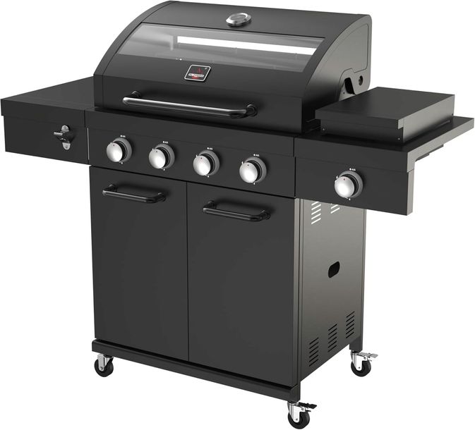 GRILL GAZOWY EL FUEGO KINGSTON BLACK 4+1 ŻELIWNY RUSZT+POKROWIEC+INFAROT !