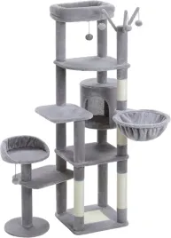 drapak-dla-kota-150cm-wielopoziomowy-stabilny-legowisko-szary-150cm