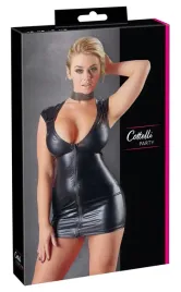 cottelli-party-mini-sukienka-wet-look-z-glebokim-dekoltem-czarna-l