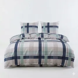 komplet-poscieli-3d-antonio-rozmiar-160x200-poszewki-70x80-kratka