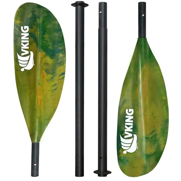 Wiosło składane karbonowe carbon szklane czteroczęściowe 220 mocne packraft