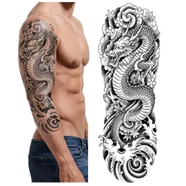 tatuaz-rekaw-dragon-ball-smok-sila-madrosc-zmywalny-tymczasowy-wodny