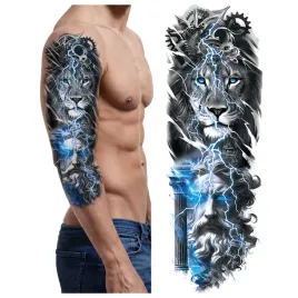 tatuaz-rekaw-lew-zeus-kolorowy-zmywalny-tymczasowy-wodny