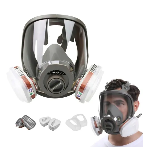MASKA PRZECIWPYŁOWA 6800 OCHRONNA + 2 WKŁADY WĘGLOWE + 12 FILTRÓW