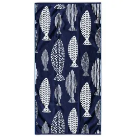 recznik-plazowy-fish-90x180-niebieski-welur-frotte-decoking