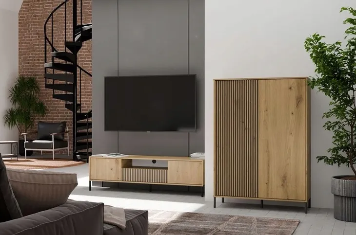 witryna-kamaro-2dd-slim-gl-artisan-kpl-wysokosc-mebla-1475-cm