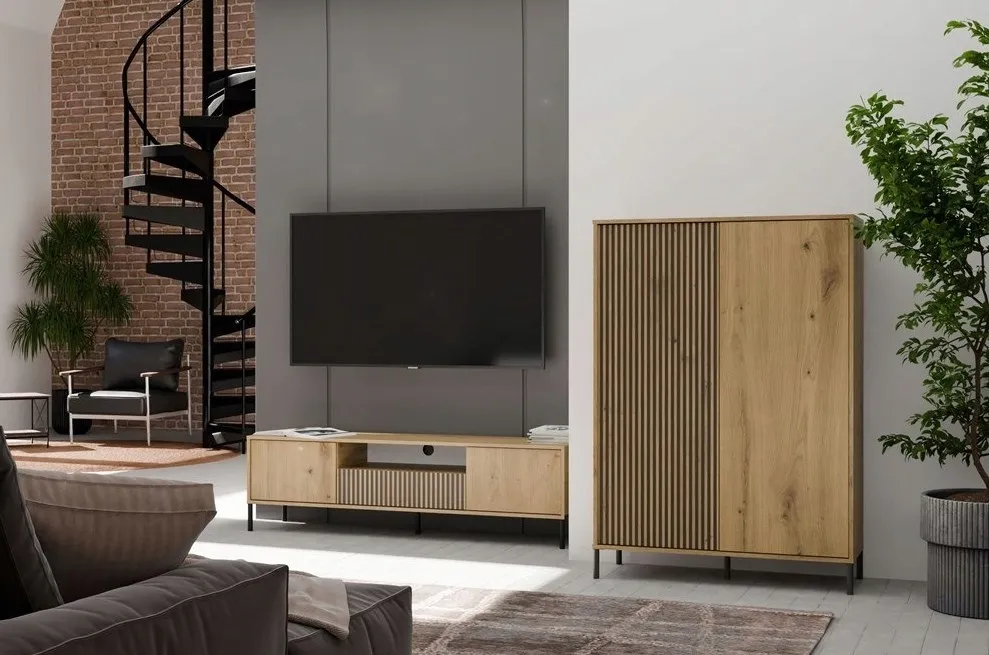 witryna-kamaro-2dd-slim-gl-artisan-kpl-stan-nowy