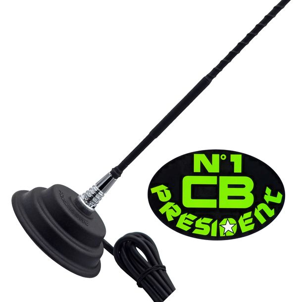PRESIDENT NEW FLORIDA DYSKRETNA ANTENA CB 60cm MAG