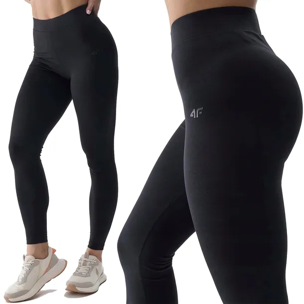 Legginsy 4F Damskie Wysoki Stan Leginsy Mocno Kryjące Bawełna F195-20S-XL